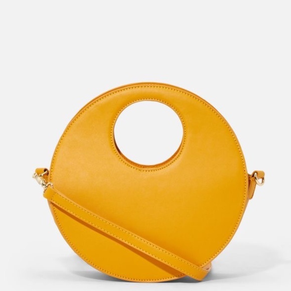 JustFab Mustard Circle Crossbody Bag - Picture 1 of 11